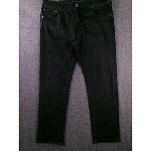 American Eagle Jean Men 42X32 Black Original Straight Dark Wash Classic Causal